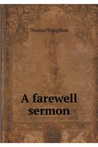 A Farewell Sermon