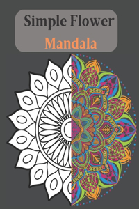Simple Flower Mandala coloring book