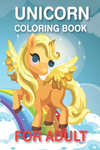 Unicorn coloring book for Adult