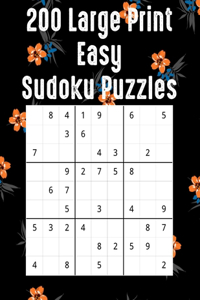 200 Large Print Easy Sudoku Puzzles