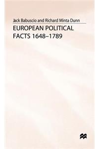 European Political Facts, 1648-1789
