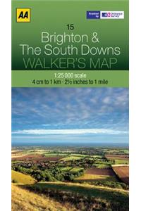 Walker's Map Brighton & the South Downs