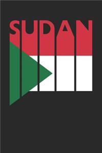 Vintage Sudan Notebook - Retro Sudan Planner - Sudanese Flag Diary - Sudan Travel Journal: Medium College-Ruled Journey Diary, 110 page, Lined, 6x9 (15.2 x 22.9 cm)