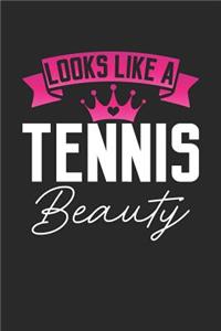 Looks Like a Tennis Beauty: 6x9 inches checkered notebook, 120 Pages, Composition Book and Journal, perfect gift idea for girls like your daughter, sister or girlfriend who lov