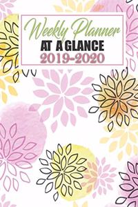 Weekly Planner At A Glance 2019 2020