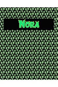 120 Page Handwriting Practice Book with Green Alien Cover Nora