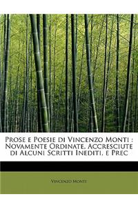 Prose E Poesie Di Vincenzo Monti