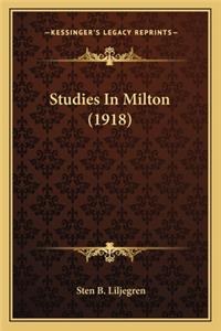 Studies in Milton (1918)