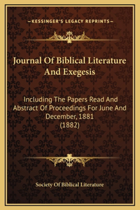 Journal Of Biblical Literature And Exegesis