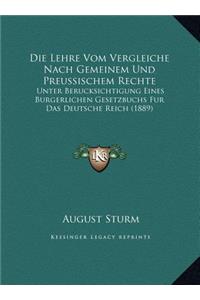 Die Lehre Vom Vergleiche Nach Gemeinem Und Preussischem Rechte