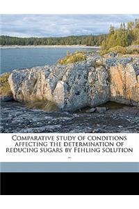 Comparative Study of Conditions Affecting the Determination of Reducing Sugars by Fehling Solution ..