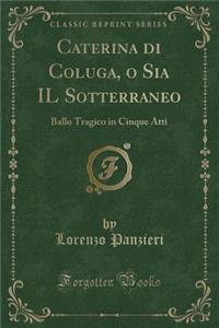 Caterina di Coluga, o Sia IL Sotterraneo: Ballo Tragico in Cinque Atti (Classic Reprint)