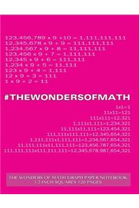 The Wonders of Math Graph Paper Notebook 1/2 inch squares 120 pages