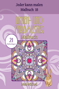 Linien- und Farbmuster Malbuch