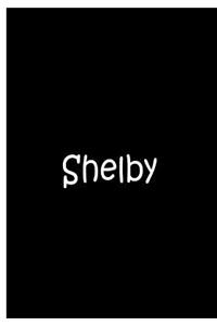 Shelby - Large Black Personalized Notebook / Extended Lined Pages / Matte