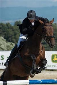 Chestnut Jumping Horse Wearing a Hackamore Portrait Journal