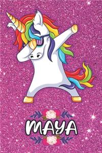 Maya - Dabbing Unicorn Notebook