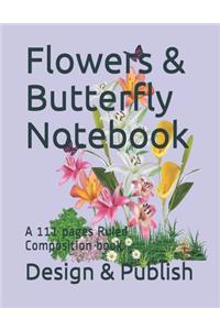 Flowers & Butterfly Notebook