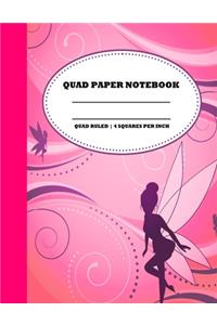 Quad Paper Notebook. Quad Ruled-4 Squares Per Inch