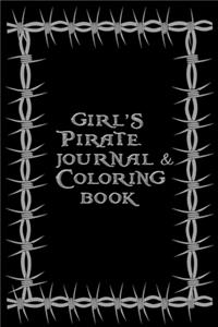 Girl's Pirate Journal & Coloring Book