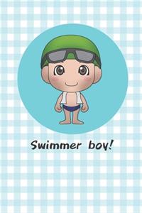 Notebook for Kids- Swimmer Boy