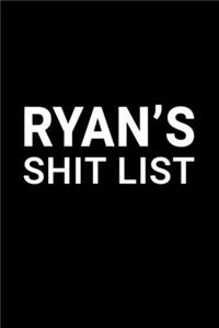 Ryan's Shit List