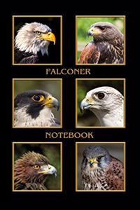 Falconer Notebook: Eagles, Falcons, Bussard. Format A5, 120 pages, fine light grey lined. Daily entries, notes and journal for the falconer, the falconer, nature and b