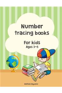 Number tracing books for kids ages 3-5.