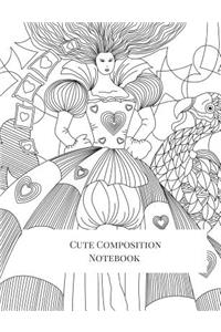 Cute Composition Notebook: Vector Design Big Composition Book, Journal, Cute Notebooks, Cool Notebooks, School Books (7.44 X 9.69) Large, Composition Notebook College Ruled Paper, 100 Sheets