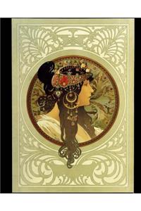 Byzantine Brunette (Alphonse Mucha) Notebook/Journal
