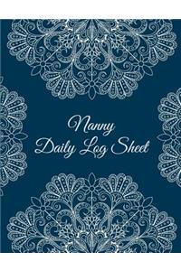 Nanny Daily Log Sheet