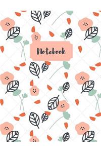 Shabby Chic Floral Pattern Composition Notebook for Women