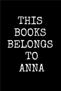 This Book Belongs To Anna