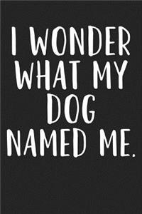I Wonder What My Dog Named Me