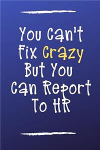 You Can't Fix Crazy But You Can Report to HR