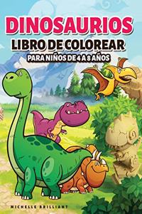 Dinosaurios Libro de colorear para niños de 4 a 8 años