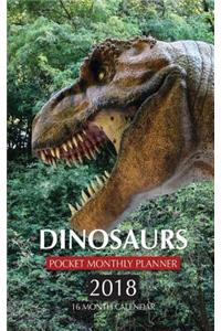 Dinosaurs Pocket Monthly Planner 2018