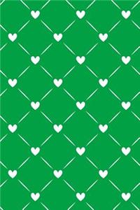 Bullet Journal Notebook White Quilted Hearts Pattern 7