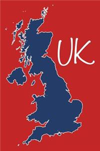 UK - National Colors 101 - Lined Notebook with Margins - 6X9