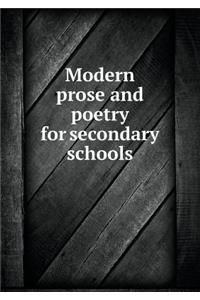 Modern Prose and Poetry for Secondary Schools