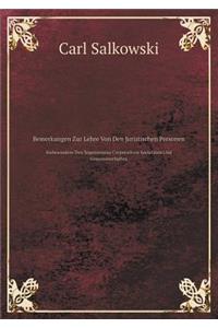 Bemerkungen Zur Lehre Von Den Juristischen Personen Insbesondere Den Sogenannten Corporativen Societäten Und Genossenschaften