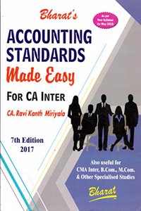 Accounting Standards Made Easy for CA INTER 7th Edition 2017