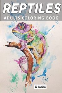 Reptiles adults coloring book