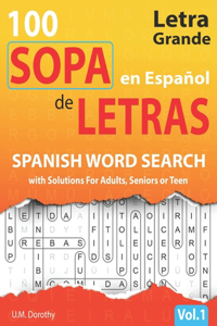 Sopa de Letras en Español Letra Grande