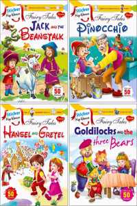 Sawan Set Of 4 Sticker Activity Books (Jack & Beanstalk. Pinocchio, Hansel & Gretel & Goldilocks &The 3 Bears)