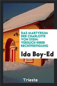 Das Martyrium Der Charlotte Von Stein