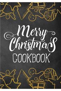 Merry Christmas Cookbook: Blank Recipe Book to Write in Cookbook Organizer