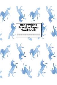 Handwriting Practice Paper Workbook