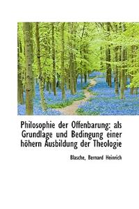 Philosophie Der Offenbarung