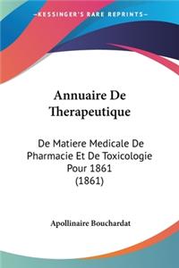 Annuaire De Therapeutique